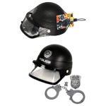 Police Combat Set including Helmet, Cuffs & Badge